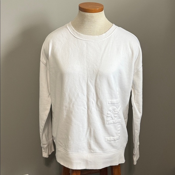 Black Label Ralph Lauren - White Crewneck Terry Sweatshirt/Short Set - Size M - Picture 2 of 10